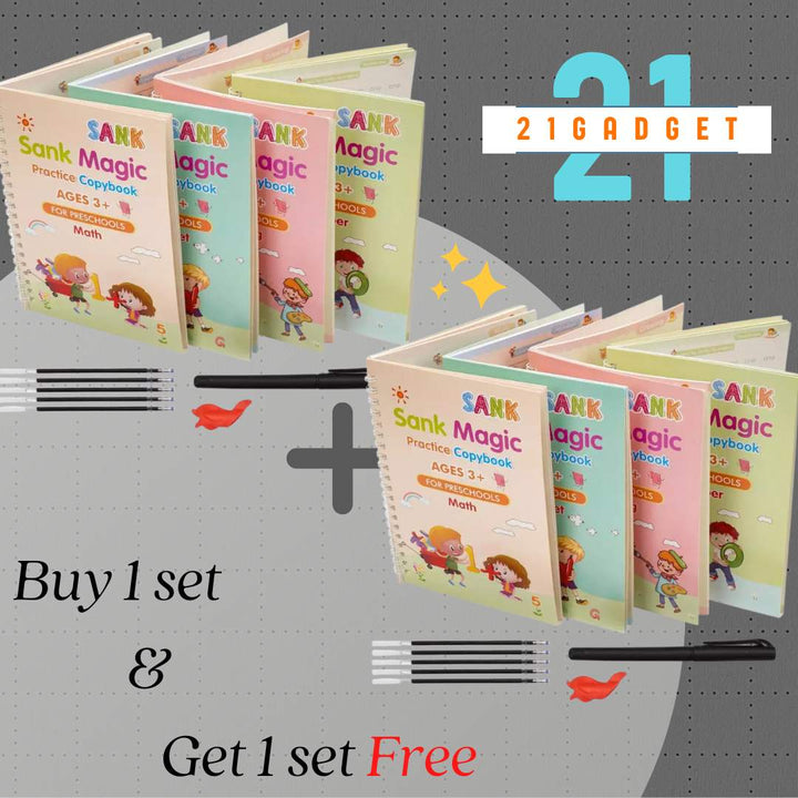 Magic Book Buy 1 set & Get 1 set FREE!!! ( 8 Book + 20 Refill+2 Pen+2 Grip )